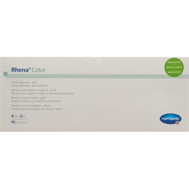 Rhena Color Elastic bandages 6cmx5m yellow open 10 pcs