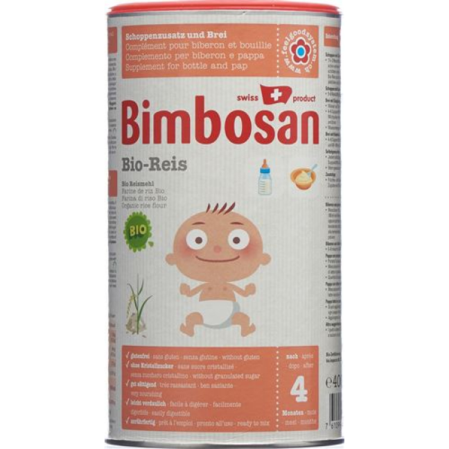 Bimbosan Organic Rice powder can 400 g