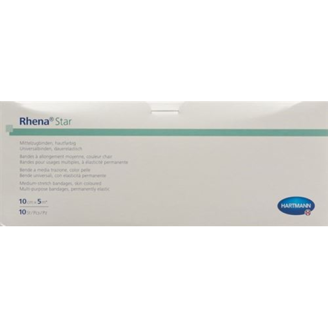 Rhena Star Elastic bandages 10cmx5m tan open 10 pcs