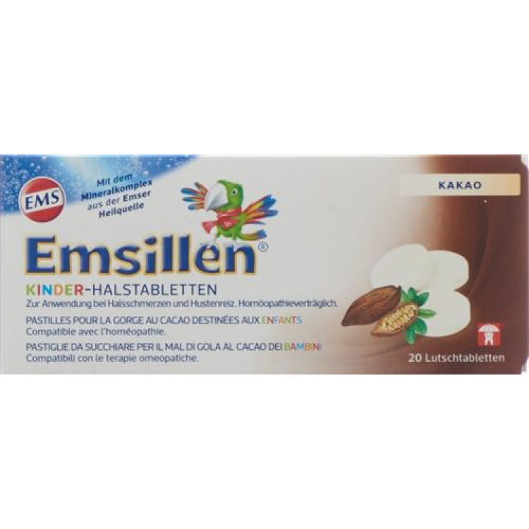 Emsillen trẻ em Halstabletten với ca cao 20 miếng