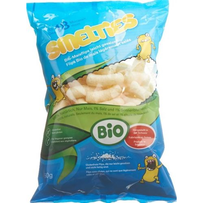 Smelties Organic Maize Rods Lightly Salted Btl 50 g