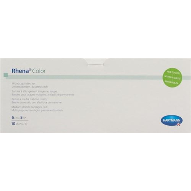 Rhena Color Elastic bandages 6cmx5m red open 10 pcs