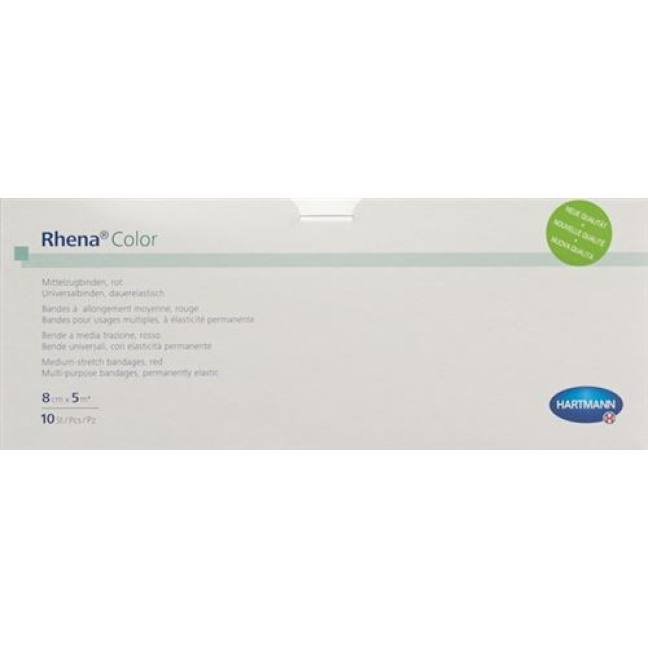 Rhena Color Elastic bandages 8cmx5m red open 10 pcs
