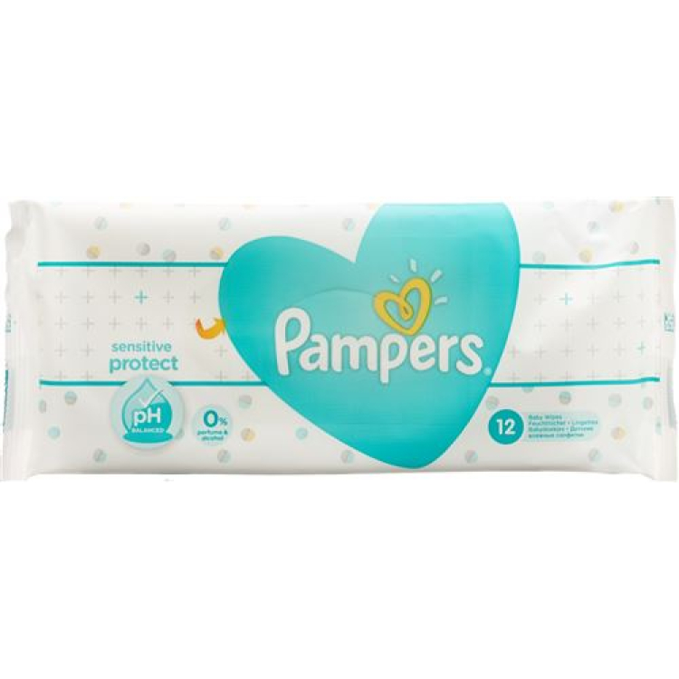 Дорожная упаковка влажных салфеток Pampers Sensitive 12 шт.