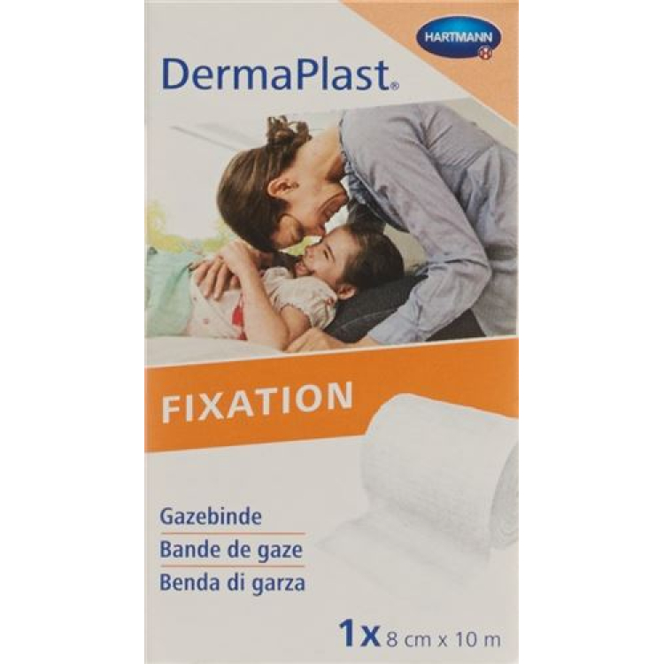 DermaPlast gauze bandage მტკიცე კიდეებით 8cmx10m