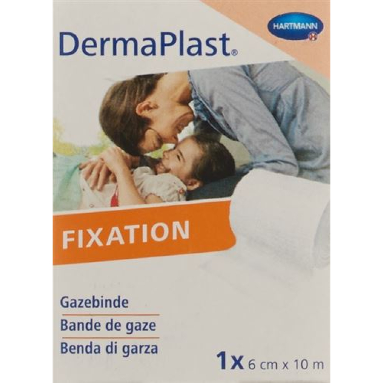 DermaPlast gázový obväz pevne lemovaný 6cmx10m