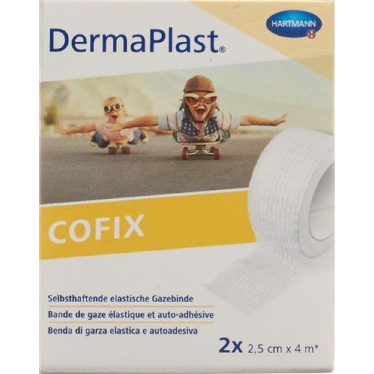 DERMAPLAST COFIX gazlı bez 2.5cmx4m beyaz 2 adet