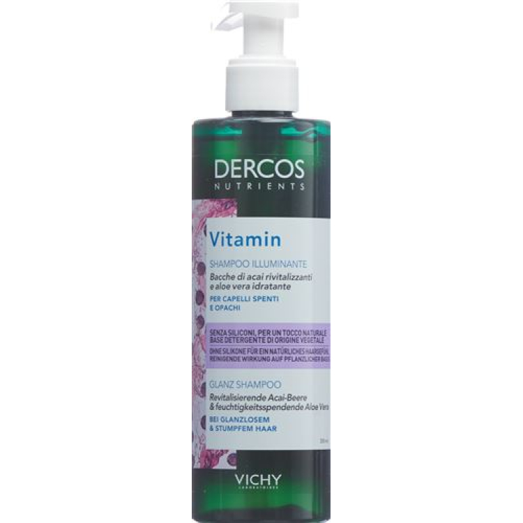 Vichy Dercos Nutrients ვიტამინის შამპუნი გერმანული Fl 250 მლ