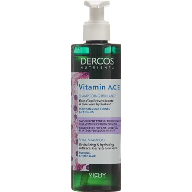 Vichy Dercos Shampooing Nutrients ビタミン フレンチ Fl 250 ml