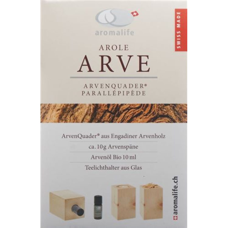 Aromalife ARVE ArvenQuader su eteriniu aliejumi Arve 10 ml