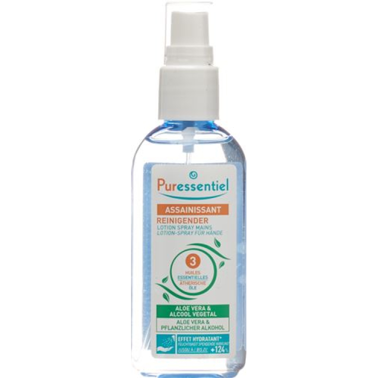 Puressentiel Rensende antibakteriell lotion hender og overflater spray 80ml