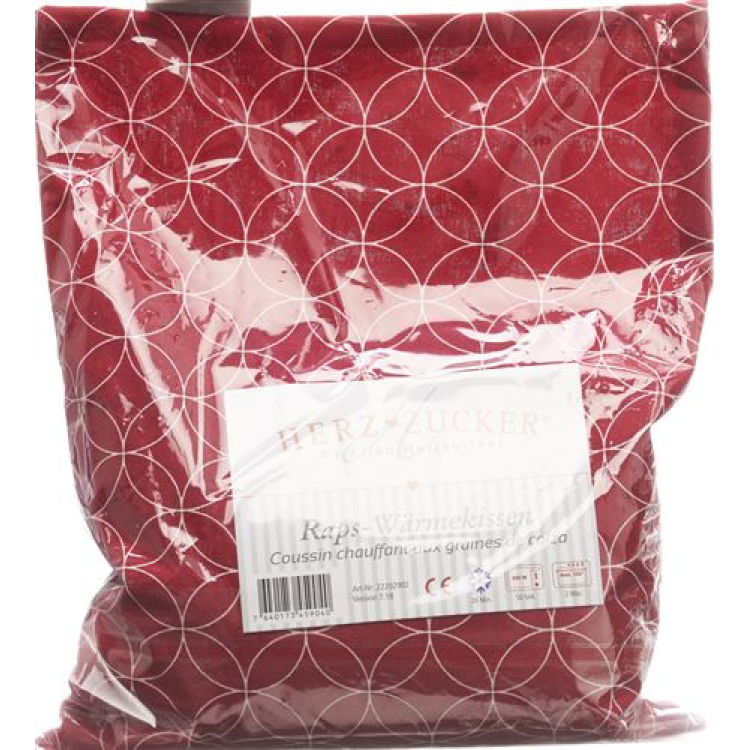 HEART SUGAR canola heating pad 26x21cm Kyoto red