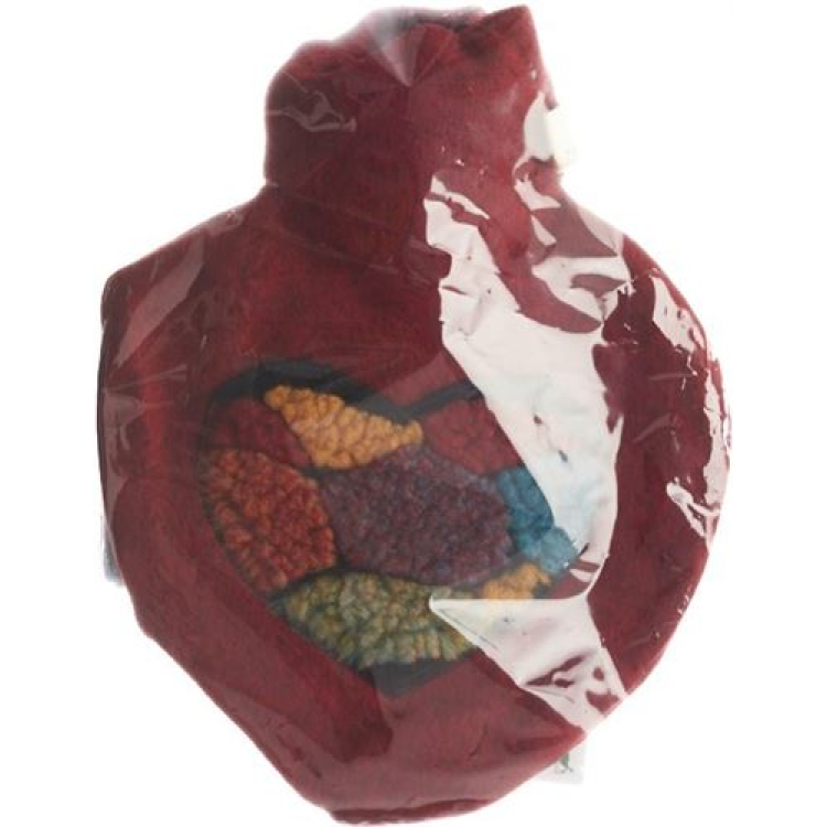 FROG hot water bottle PVC 1l Heart red