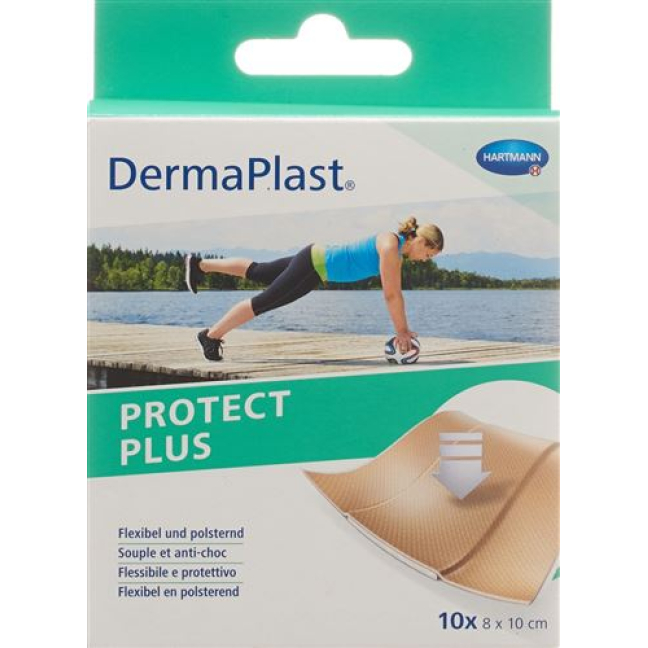 Dermaplast ProtectPlus 8cmx10cm 10 pièces