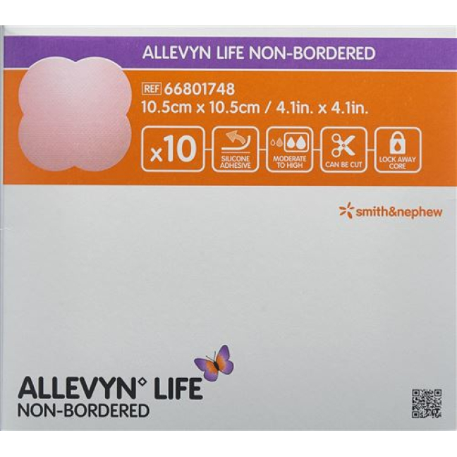 Allevyn Non-Life Bordered 10,5x10,5cm 10 ks