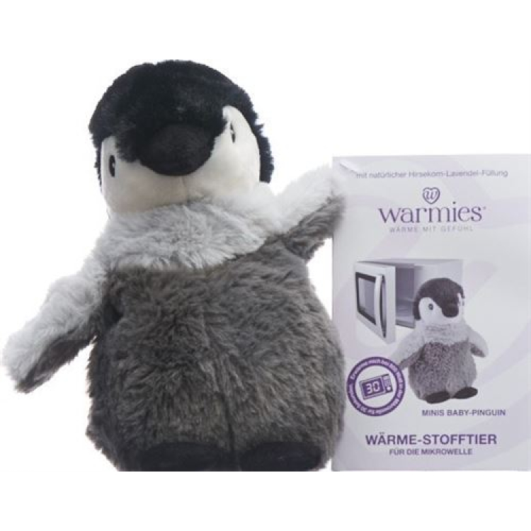 Warmies Mini panas lembut mainan bayi penguin Lavender mengisi