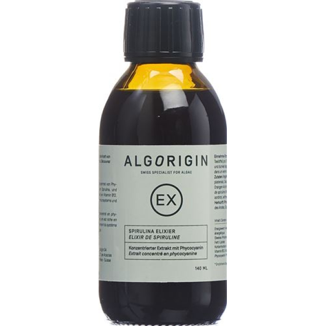 ALGORIGIN Spirulina elixir with phycocyanins Fl 140 ml