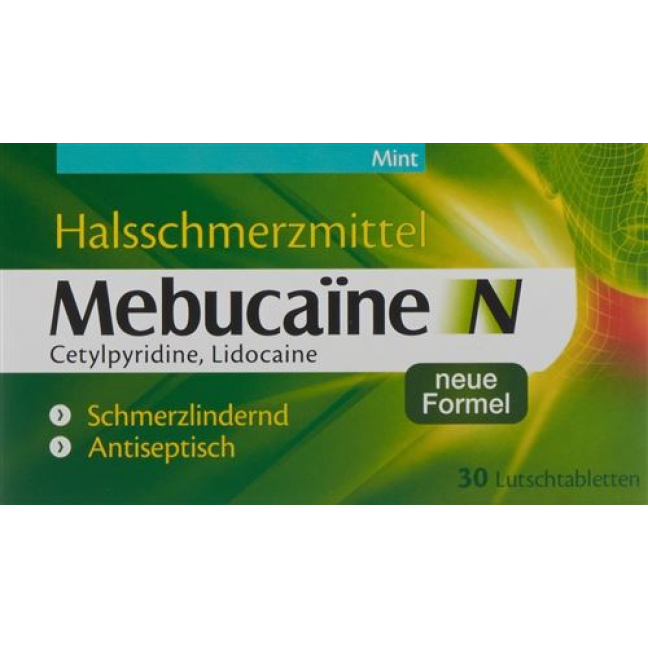 Mebucaine N პასტილები ახალი ფორმულა 30 ც