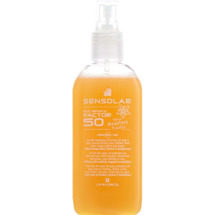 Sensolar Sun sprayay SPF 50 emulgeálószer nélkül spray 200 ml