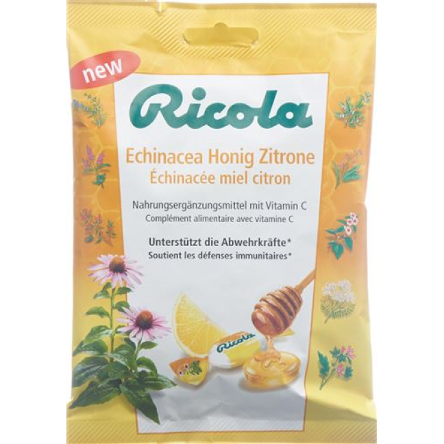 Ricola echinacea madu lemon dengan gula Btl 75 g