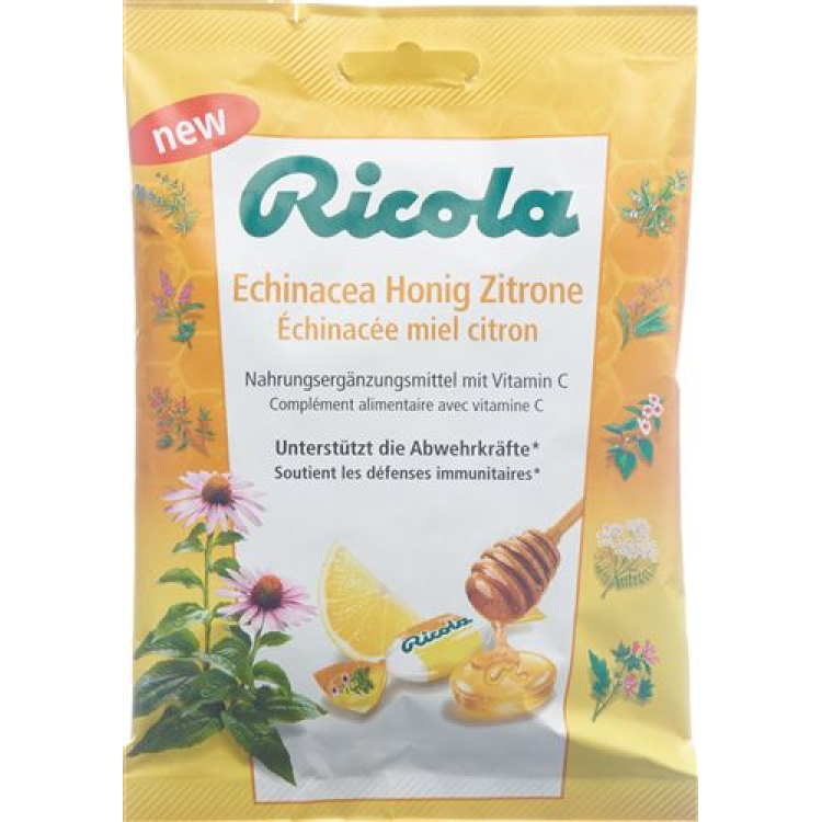 Ricola echinacea דבש לימון עם סוכר Btl 75 גרם