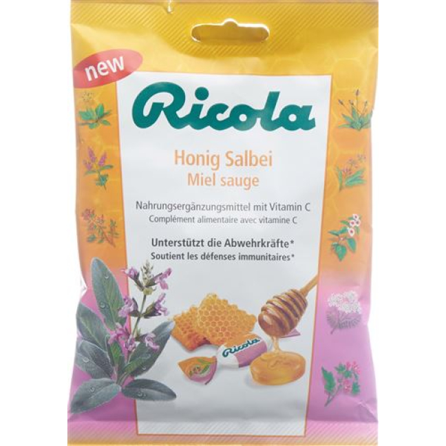 Ricola Honig Salbei mit Zucker Btl 75 g