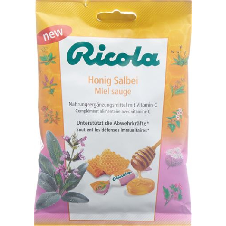 Ricola Шавлія медова з цукром bag 75 г