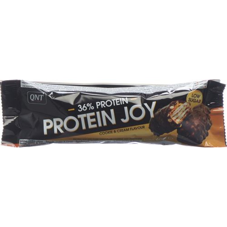 QNT 36% חלבון Joy Bar Low Sugar Cookie and Cream 60 גרם