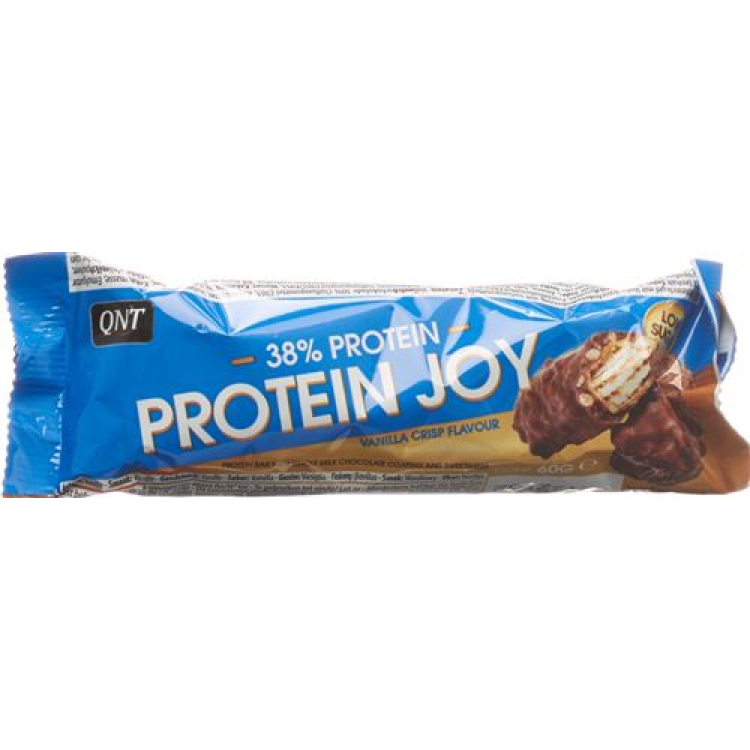 ប្រូតេអ៊ីន QNT 38% Joy Bar Low Sugar Vanilla Crisp 60 ក្រាម។