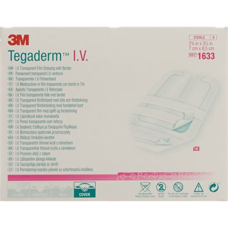 3M Tegaderm IV for catheter 7x8.5cm 100 pcs