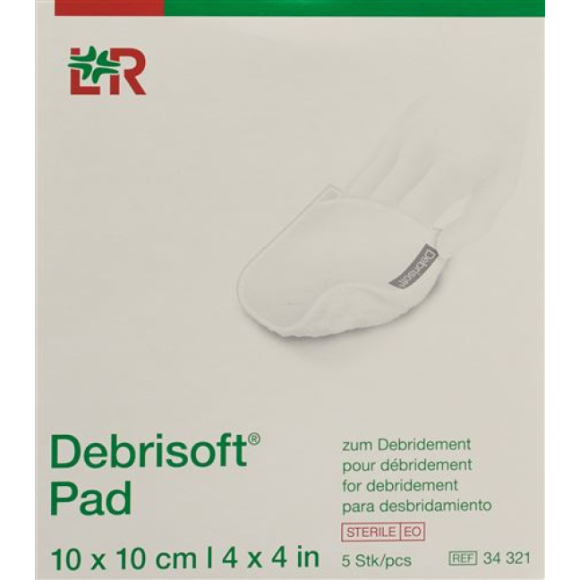 Debrisoft דוחס 10x10 ס"מ סטרילי 5 יח'