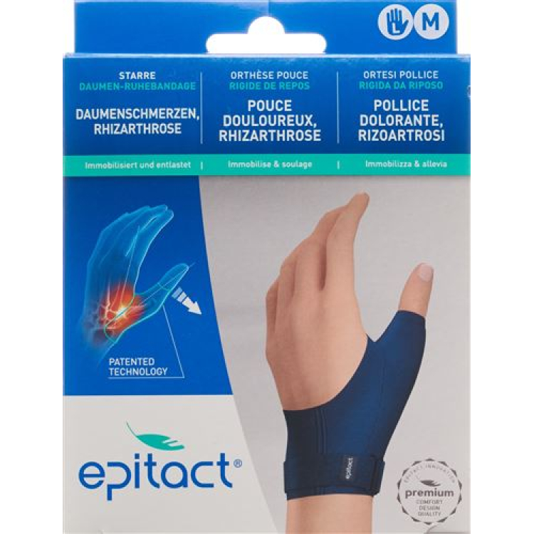 Epitact rigid thumb-rest bandage M left