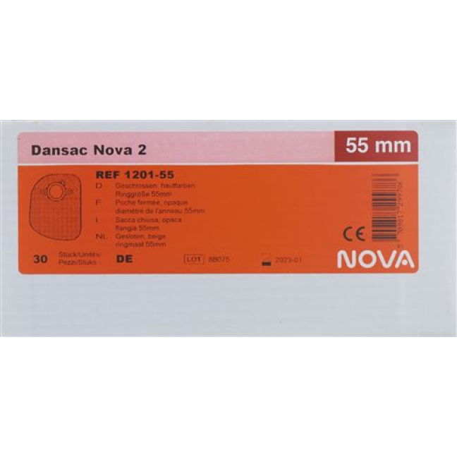 Dansac Nova 2 colostomie 55mm opaque 30 sachets