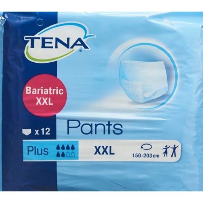 TENA Pants Plus Bariatric XXL 12 uds