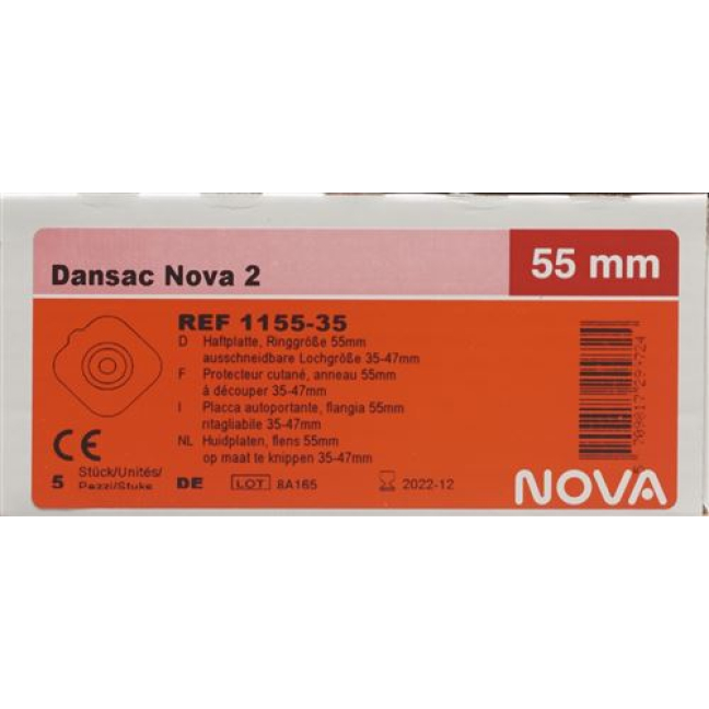 Dansac Nova 2 alusplaat 55mm 35mm 5 tk