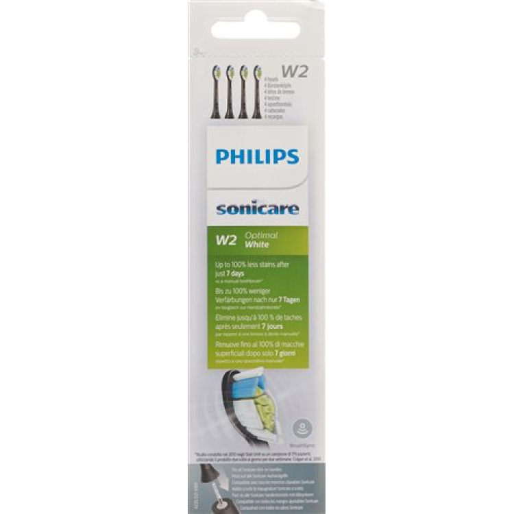 Philips Sonicare Optimal ақ (қара) Стандартты BH HX6064 / 11 4 дана