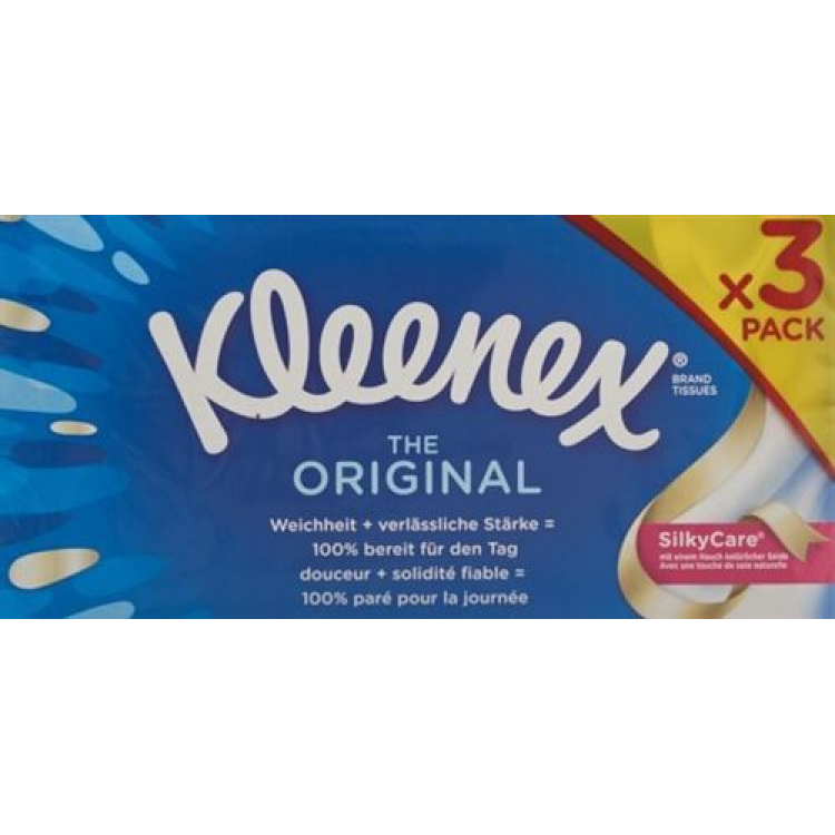 Серветки для обличчя Kleenex ORIGINAL Box Trio 3 x 80 шт