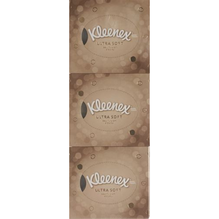 Kleenex obličejový kapesník ULTRASOFT kostka Trio 3 x 56 ks