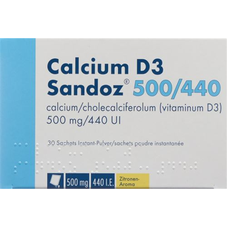 Calcium Sandoz D3 PLV 500/440 Btl 30 kpl