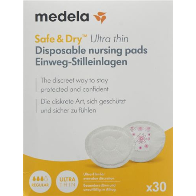 Medela Safe & Dry Disposable Nursing Pads 30pcs