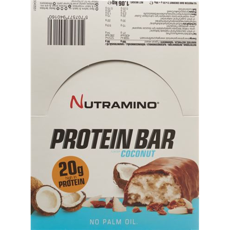 Nutramino protein bar Coconut 16 x 66 g