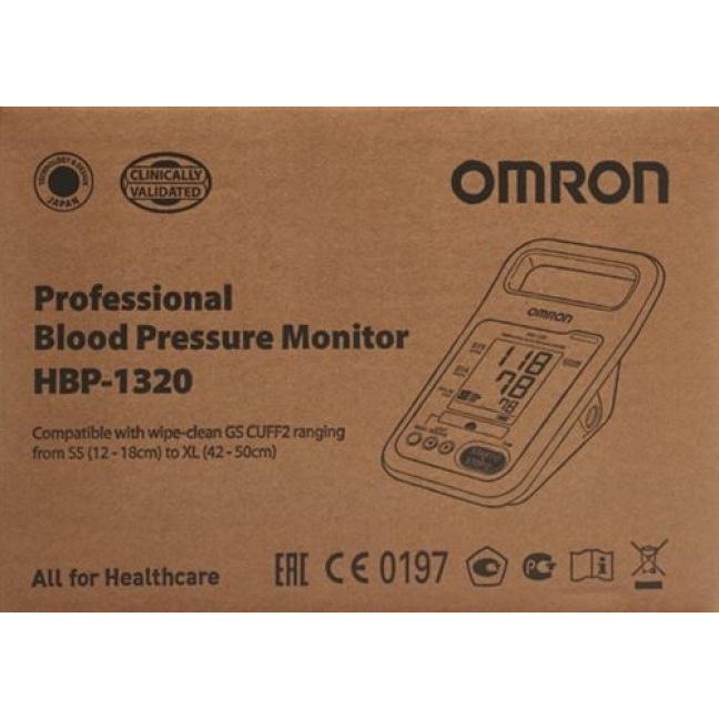 Omron upper arm blood pressure monitor HBP-1320-E