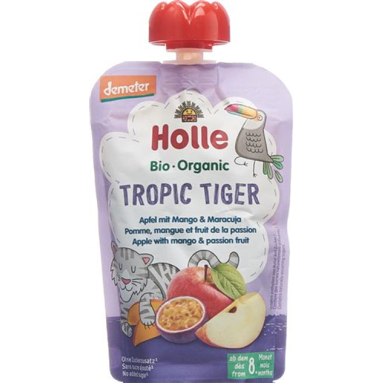 Holle Tropic Tigers - פאוצ'י תפוח מנגו פסיפלורה 100 גרם