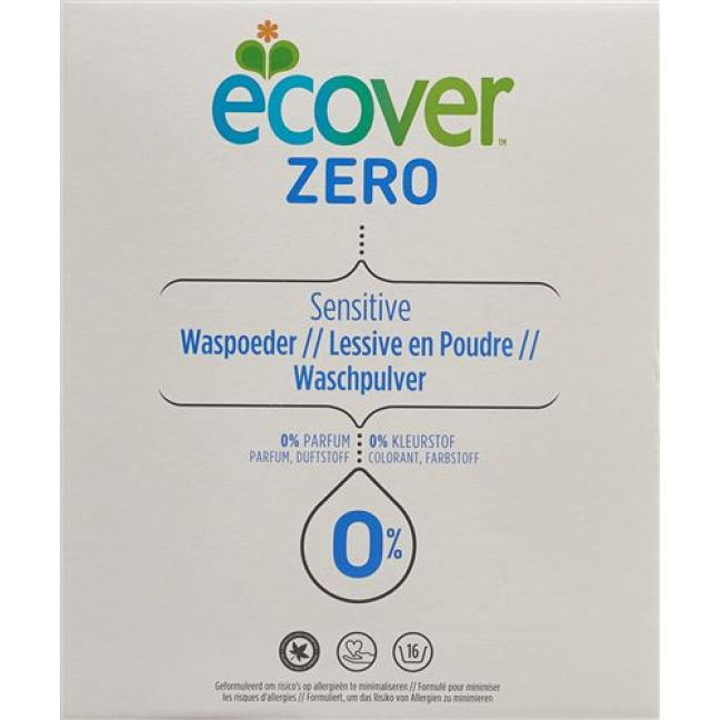 Ecover vaskepulver Zero Universal 1,2 kg