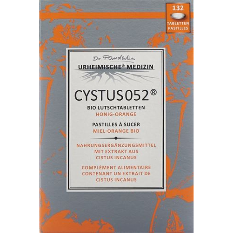 Cystus 052 Bio pastilės Honey Orange 132 vnt