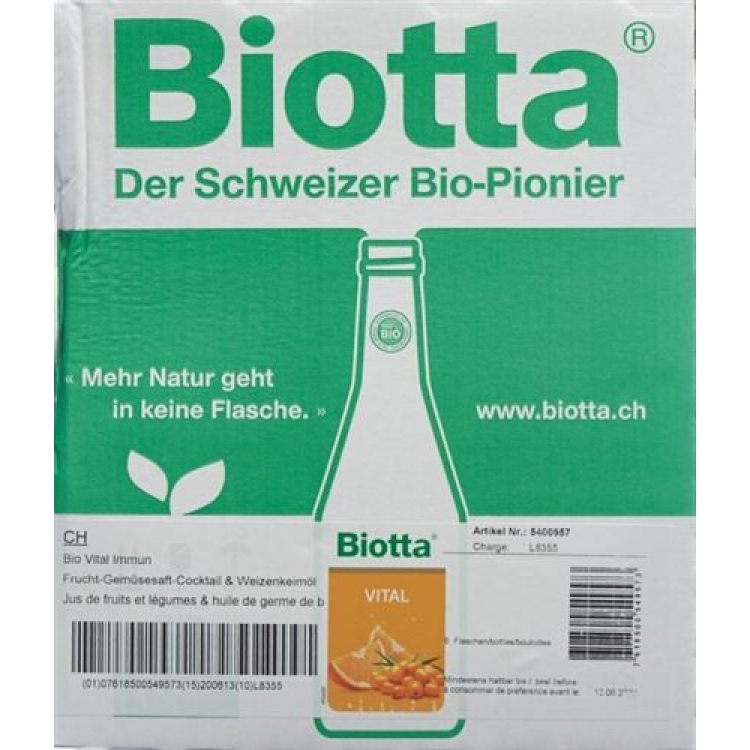 Biotta Vital odporność 6 Fl 5 dl