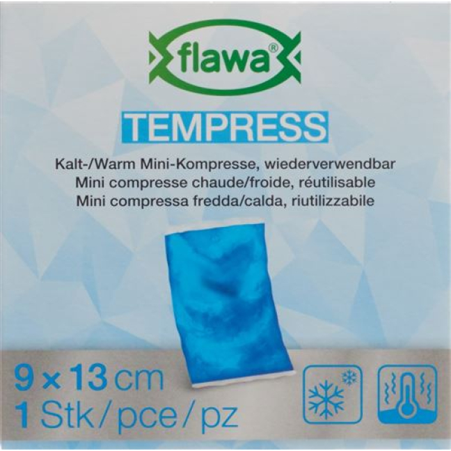 Compresa frio caliente tempress 9x13cm azul con forro polar