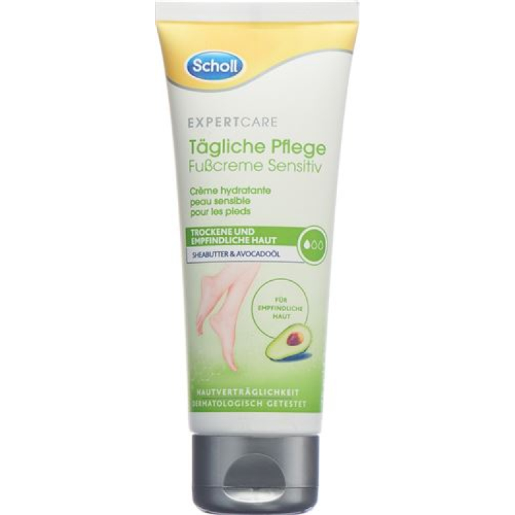 Scholl Expert Care Ежедневна грижа Крем за крака Sensitive tube 75 мл