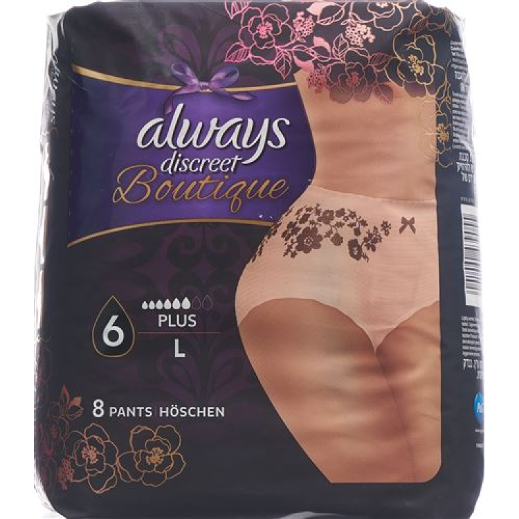 always Discreet Boutique Incontinence Pants L Plus 8 pcs