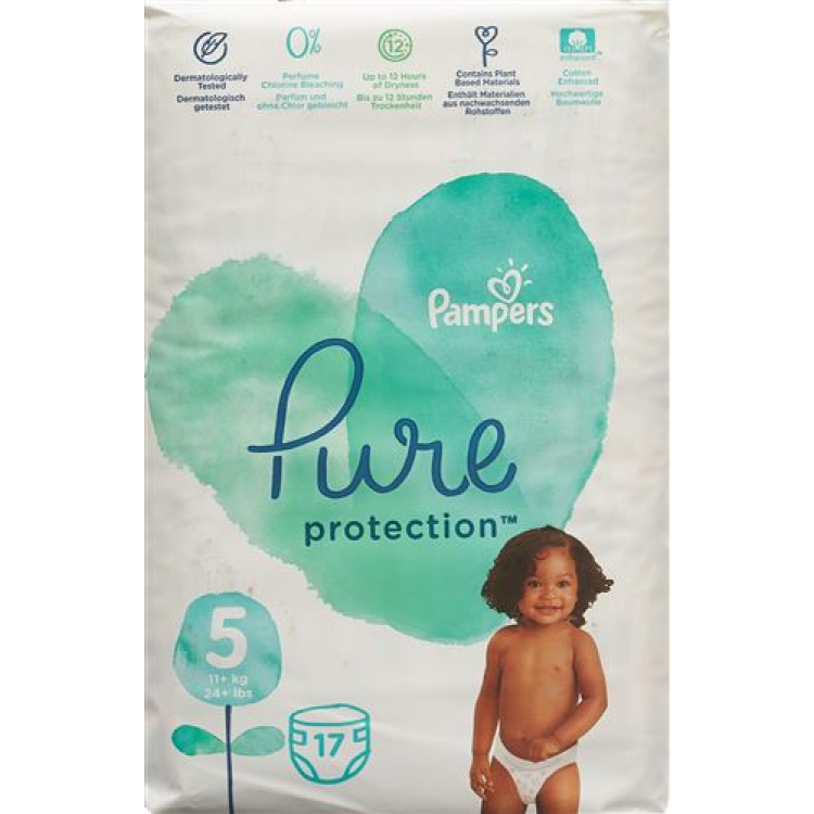 Pampers Pure Protection Gr5 11 + kg Junior carrying pack 17 pcs